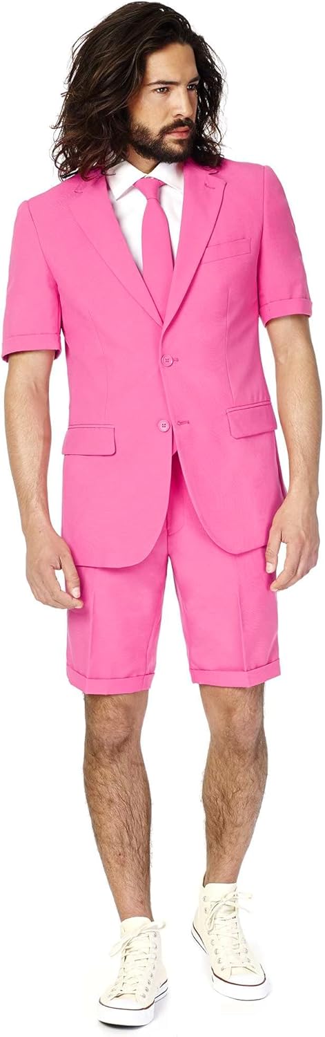 OppoSuits Herren Men Suit Business-Anzug Hosen-Set, 46 Mr.pink
