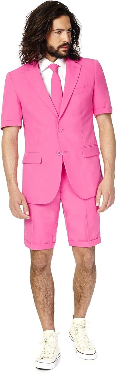 OppoSuits Herren Men Suit Business-Anzug Hosen-Set, Mr.pink