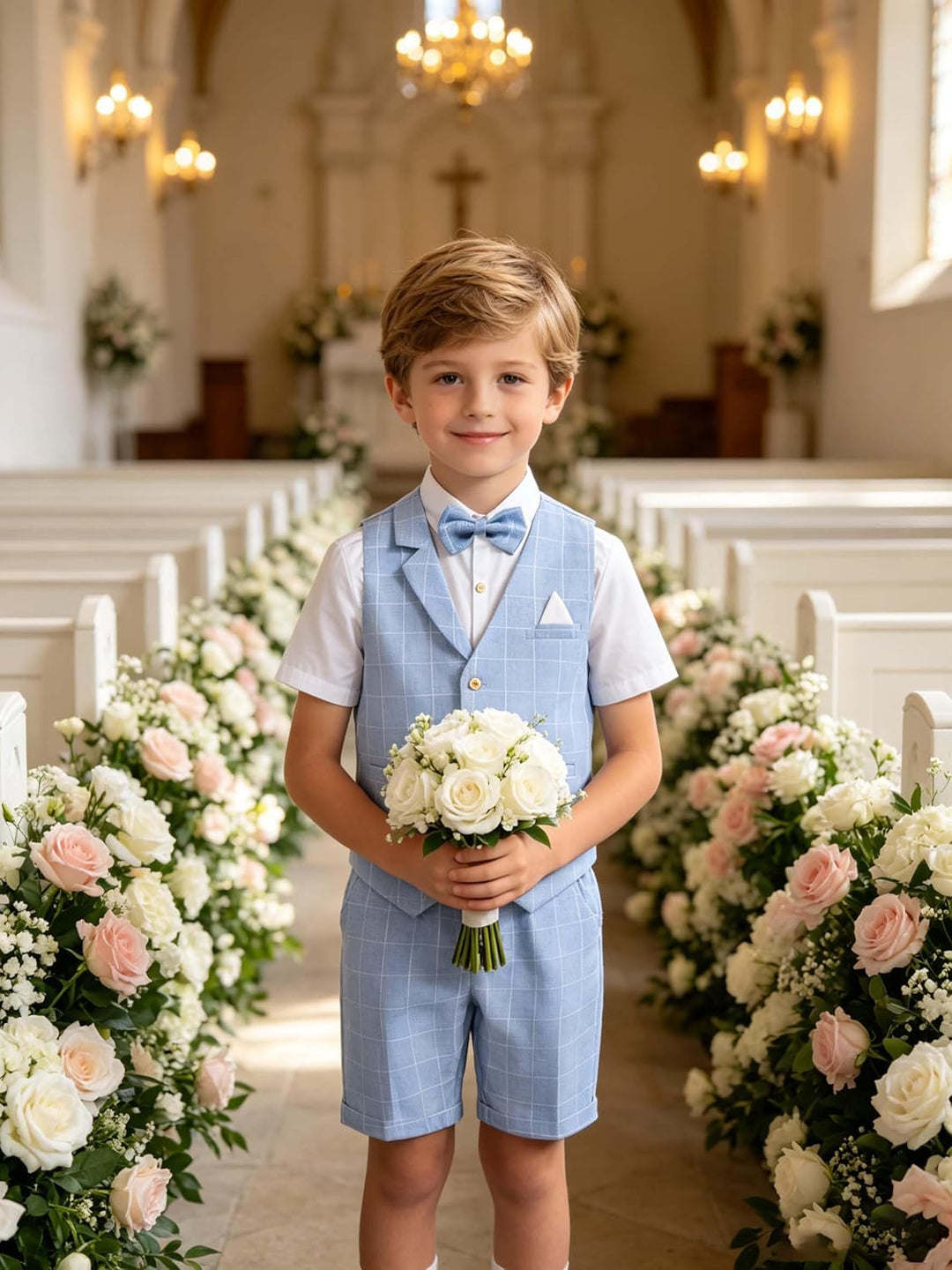 LOLANTA 4 STK Kleinkind Junge Sommerhochzeit Kinderanzug, Festliche Anzüge Westen Set für Kinder, So
