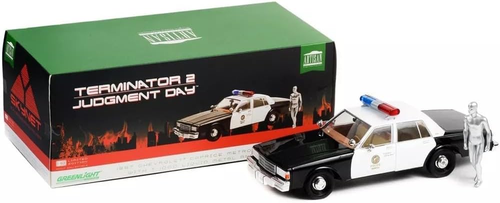 TERMINATOR 2 Chevrolet Caprice Police & T-1000 Flüssigkeit Metal Android - limitierte Auflage - Mass