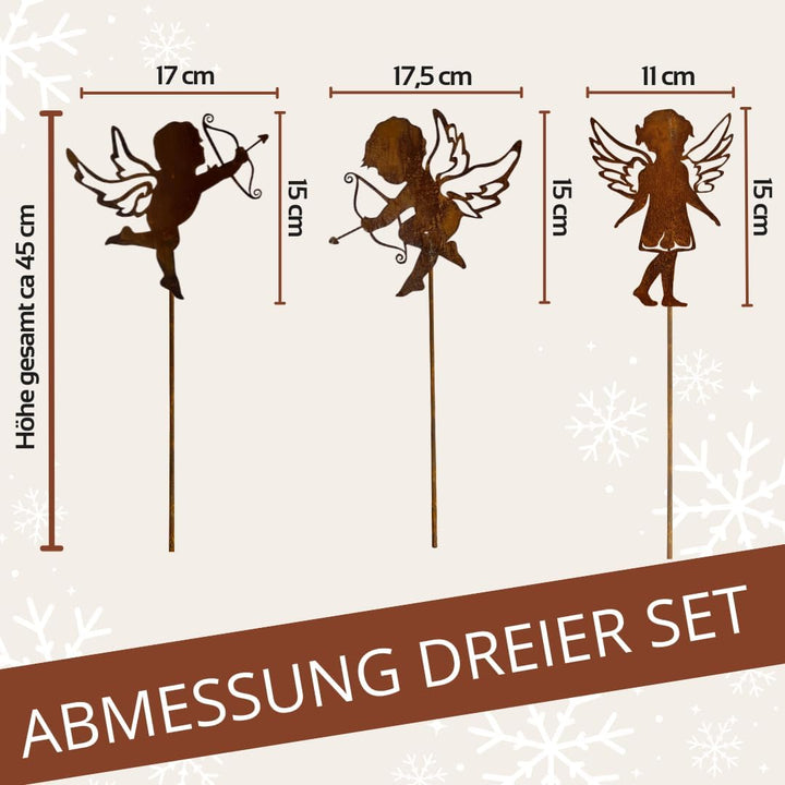 Terma Stahldesign Rost Weihnachts Engel Made in Germany Gartenstecker Outdoor rost deko Weihnachten