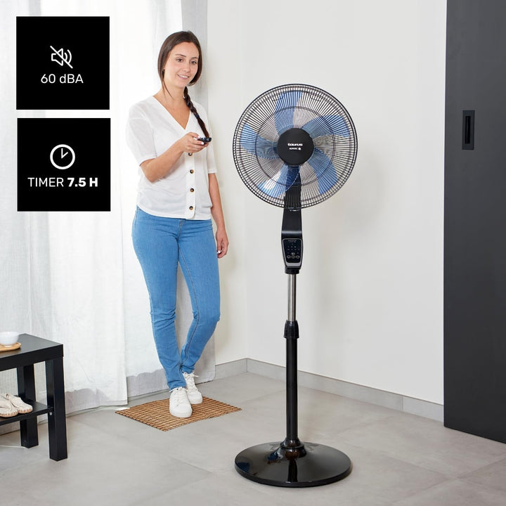 Taurus Boreal 16CR Digitaler Standventilator, Höhe bis 130 cm, 5 Flügel, Durchmesser 40 cm, 3 Geschw
