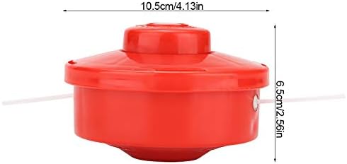 Zerodis Universal Rasentrimmerkopf, 3-Stück Set, Rot, Kunststoff, 10.5cm Durchmesser, Ersatzteil für