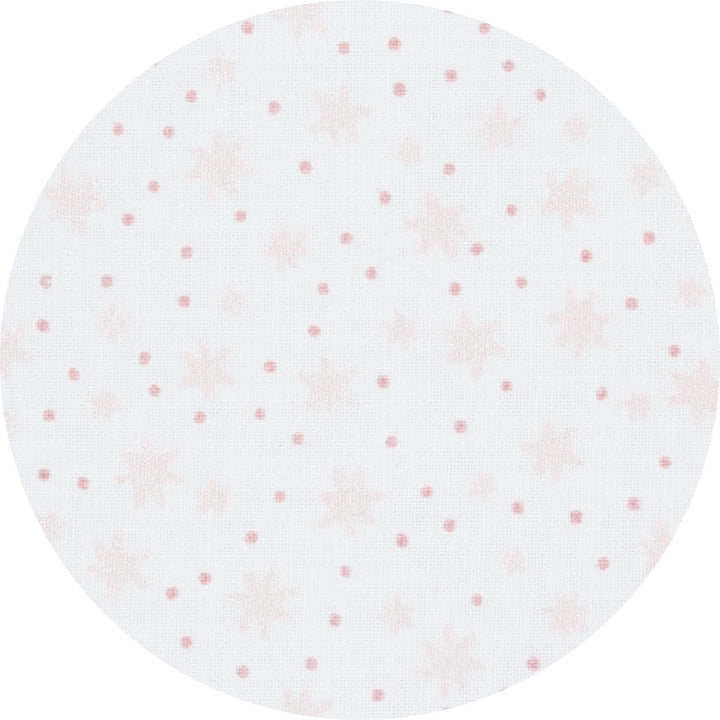 babybay Gitterschutz Organic Cotton für Verschlussgitter alle Modelle, weiss Glitzersterne rosé