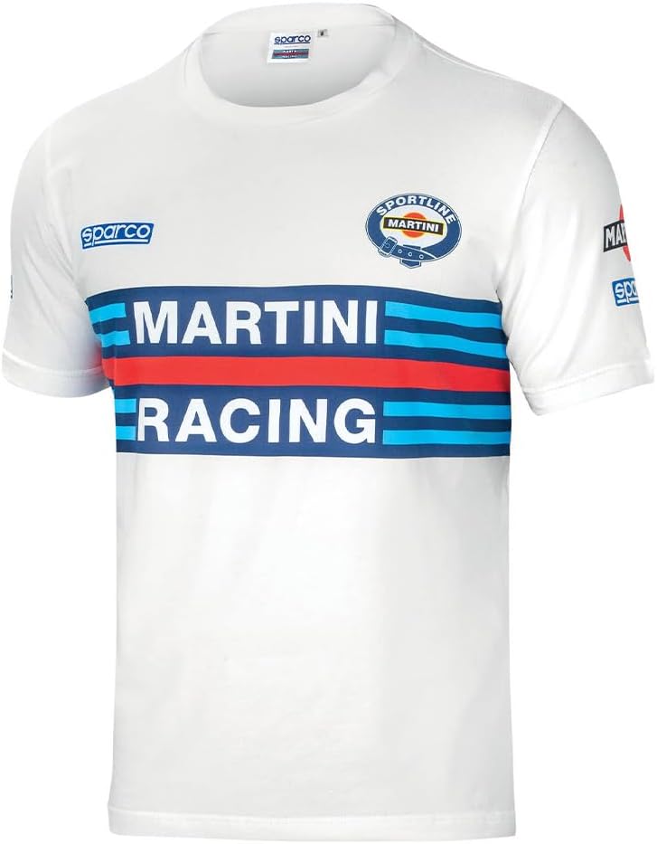 SPARCO 01274MRBI3L Racing T-Shirt, Weiss