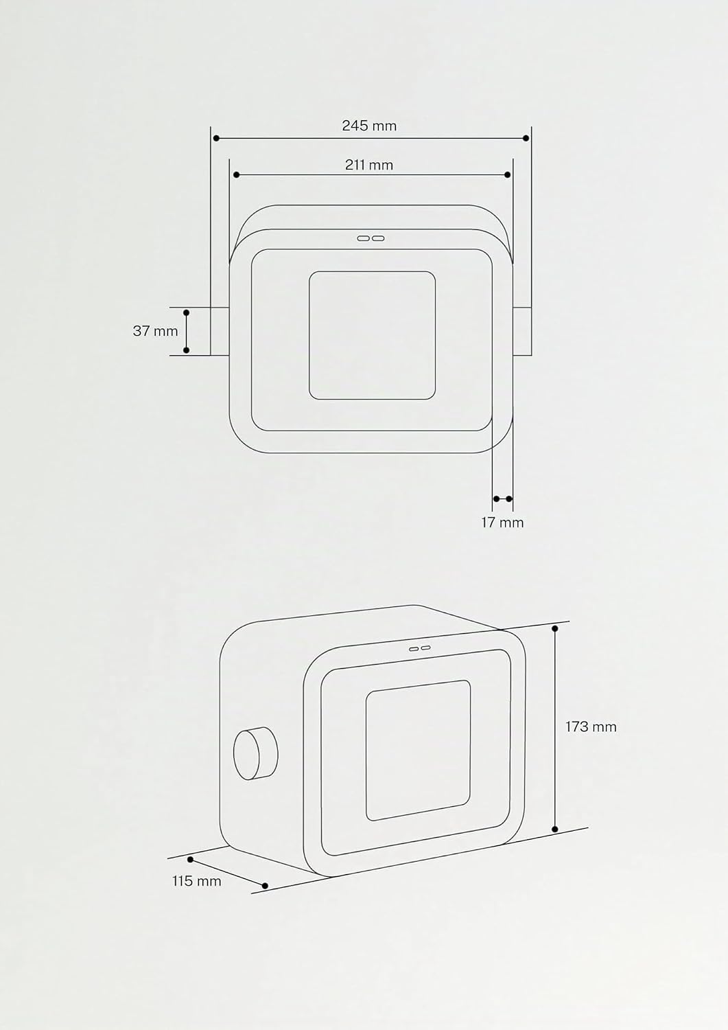 CREATE/WARM BOX/Keramik-Heizkörper Weiss/Tragbare, Thermostat, 2 Leistungen, PTC-Heizung, Überhitzun
