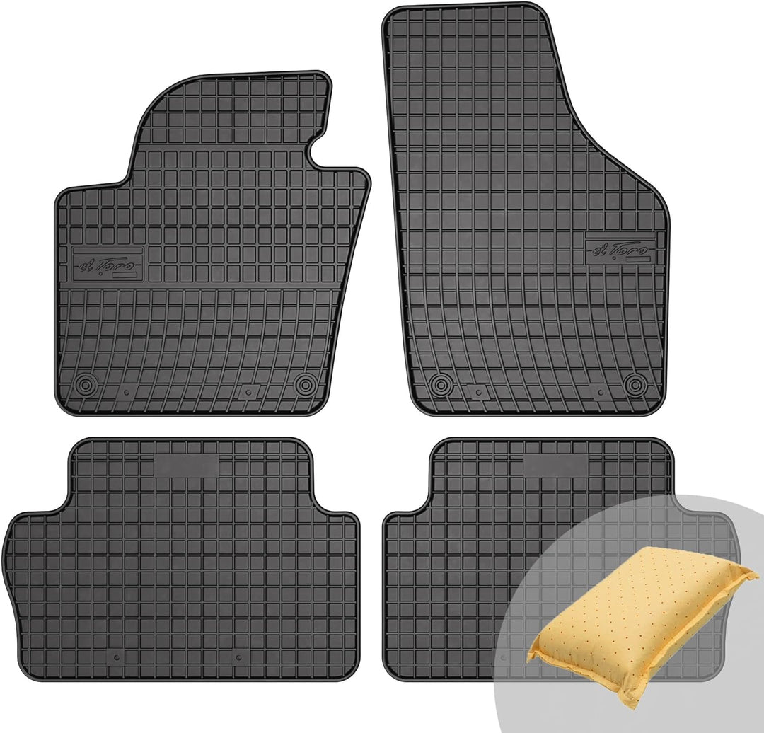 FROGUM EL Toro Gummimatten Ganzjähriges-Set von Autofussmatte Auto Fussmatten für SEAT Alhambra II 2