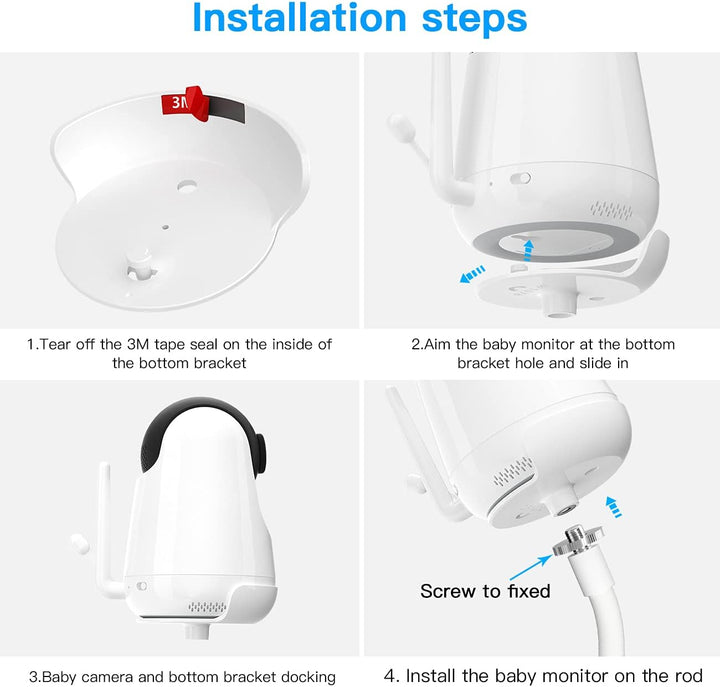 HOLACA Babyphone Clip-Halterung für FAKEME/Vava Babyphone, 720P 5 HD Display, Video-Babyphone, Halte