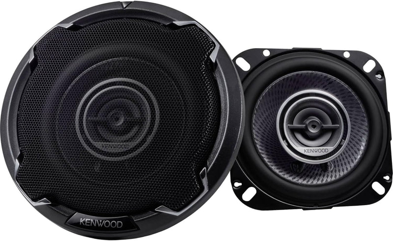 KENWOOD KFC-PS1096 3 Way Coaxial Speakers, 220W, 4", 10cm Schwarz, Schwarz