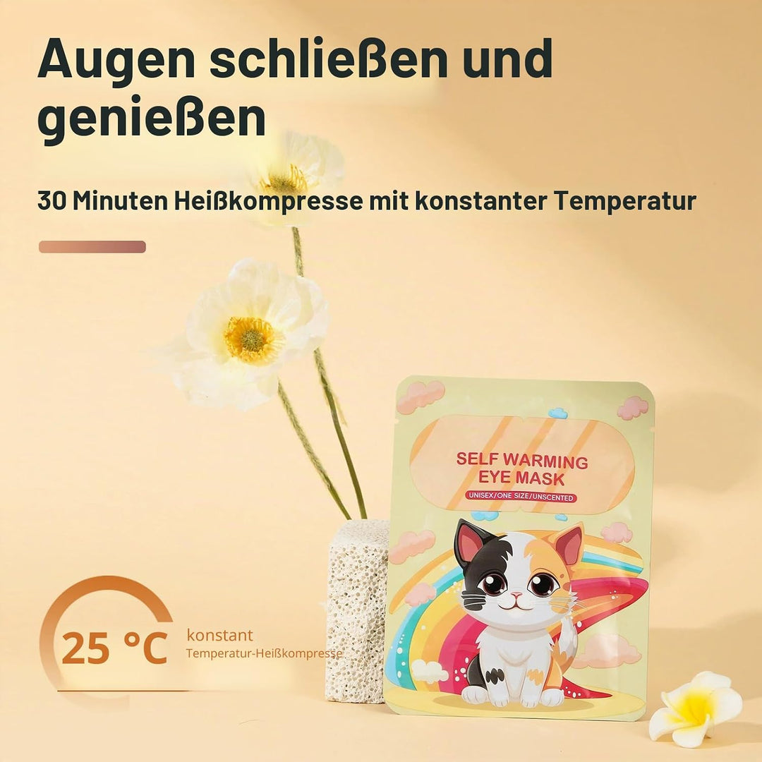 Selbstaufwärmende Augenmaske - 10 Stück, Wärmende Augenkompresse Für Trockene Augen, Stressabbau &amp; B