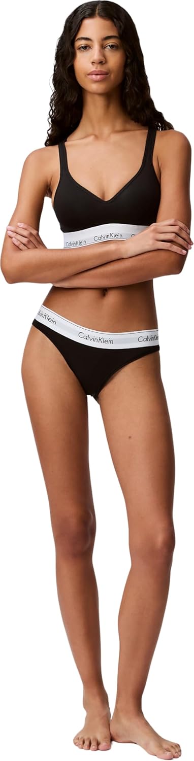 Calvin Klein Damen Slip Bikini Form Baumwolle mit Stretch S Schwarz, S Schwarz