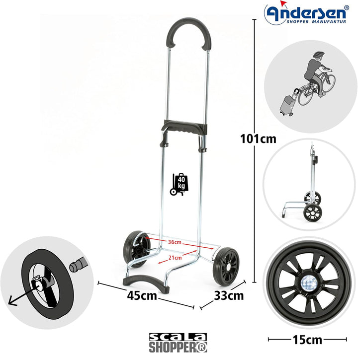 Andersen Shopper Scala Shopper Ole Einkaufstrolley 57 cm Schwarz