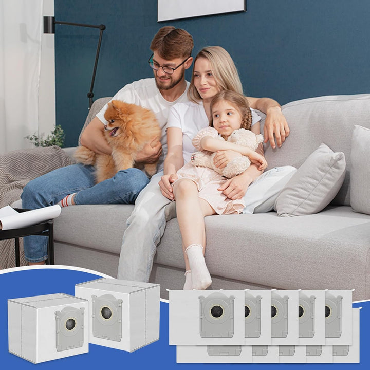12 Stück Staubbeutel für Ecovacs T90 Omni, T90 Pro Omni, X11 Pro Omni, X12 PRO OMNI Saugroboter, Ers