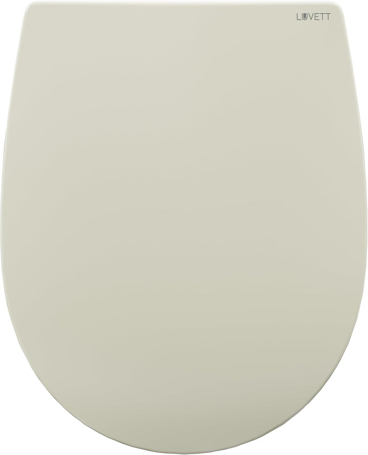 LUVETT® WC-Sitz mit Absenkautomatik C100 oval universell, Toilettendeckel mit 3 Edelstahl Montagelös