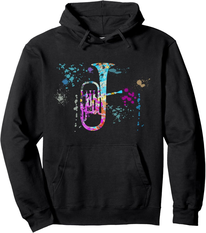 Tuba Instrument Silhouette Tubas Pullover Hoodie