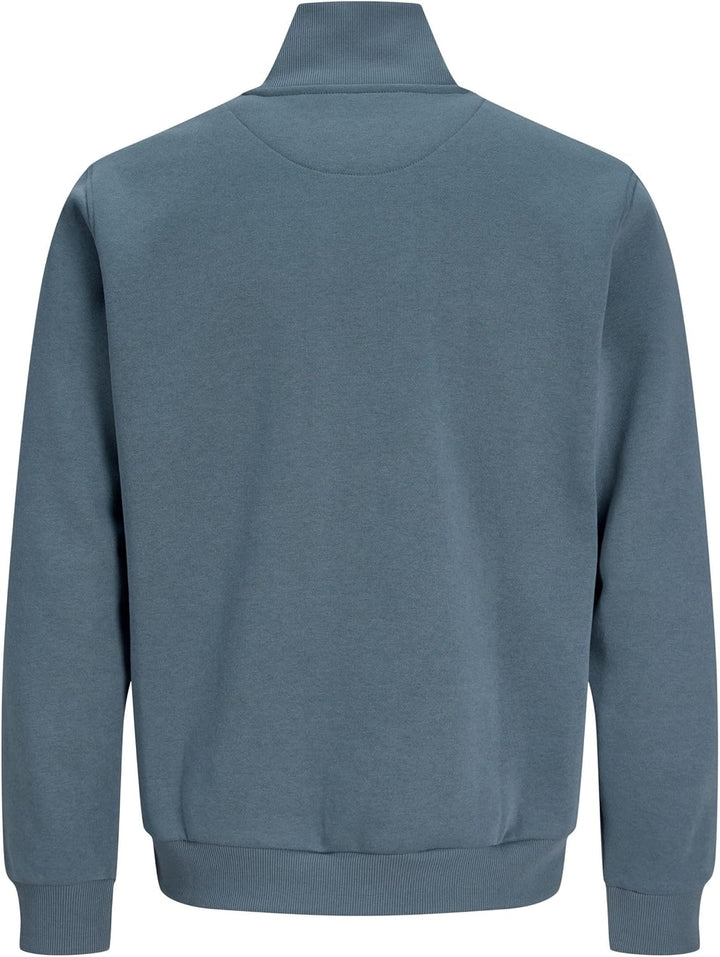 JACK & JONES Male Sweatshirt mit halbem Reissverschluss Einfarbig Sweatshirt mit halbem Reissverschl