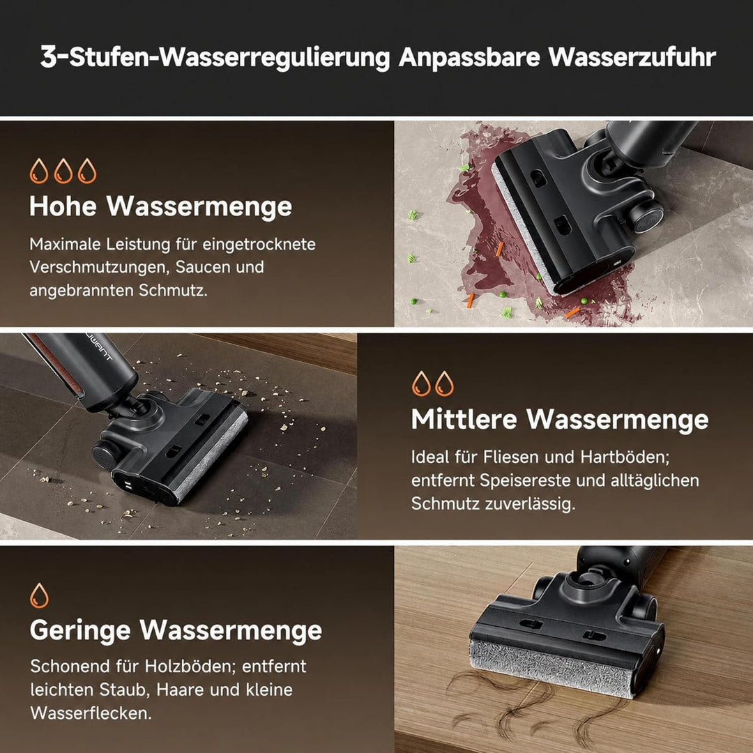 uwant D600 Nass- Trockensauger, kabellos, wäscht und saugt mit heissem Wasser 100 °C, 23.000 Pa, Sel