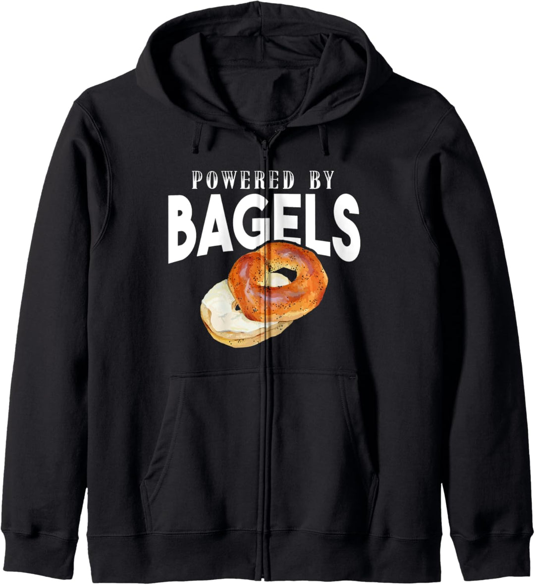 Funny Bagel Lover Gifts - Powered By Bagels Gift Kapuzenjacke