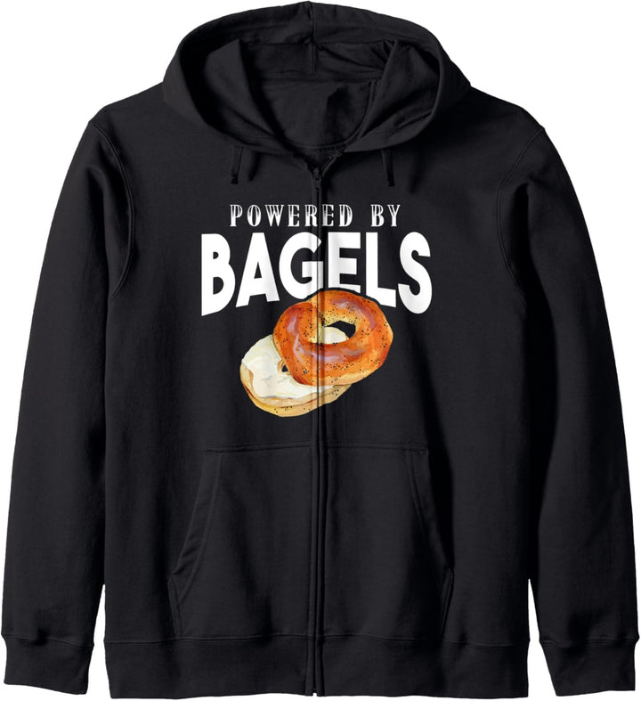 Funny Bagel Lover Gifts - Powered By Bagels Gift Kapuzenjacke
