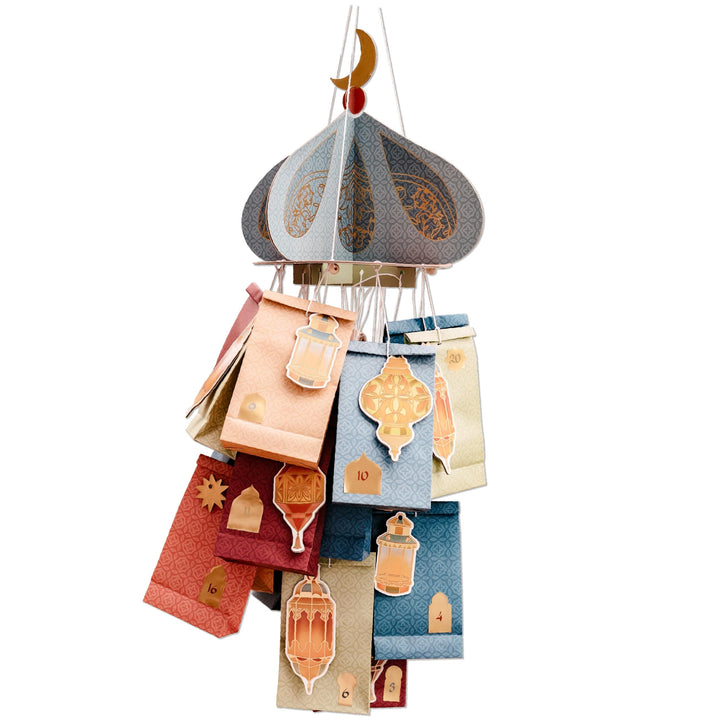 Papierdrachen Mobile Kalender zum Ramadan - Moschee - zum selbst Basteln - Geschenk - Dekoration - L