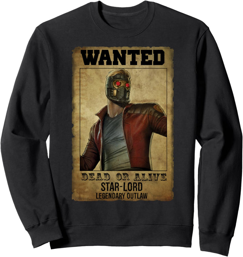 Marvel Star-Lord Guardians of the Galaxy Wanted Poster Sweatshirt