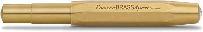 Kaweco Brass Sport Gel- / Kugelschreiber inklusive 0,7 mm Rollerball Tintenroller Mine für Linkshänd