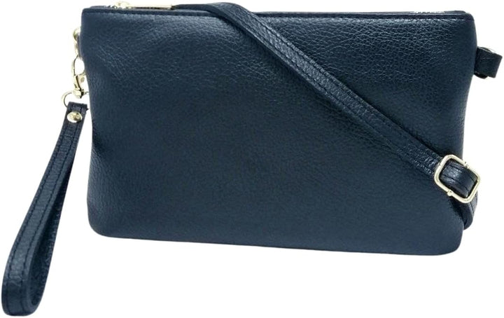 Mauro Pelletteria Damen-Clutch aus echtem Leder – Handtasche & Umhängetasche – 100% Made in Italy –