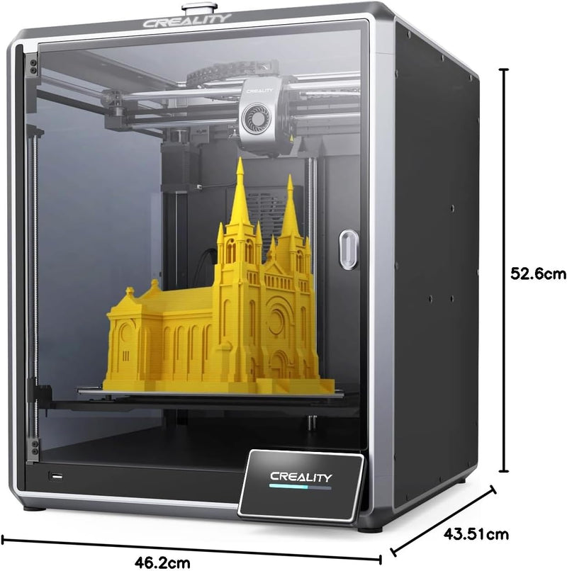 Creality 3D Drucker K1 MAX fortschrittlicher FDM Drucktechnik,600mm/s Druckgeschwindigkeit mit Doppe