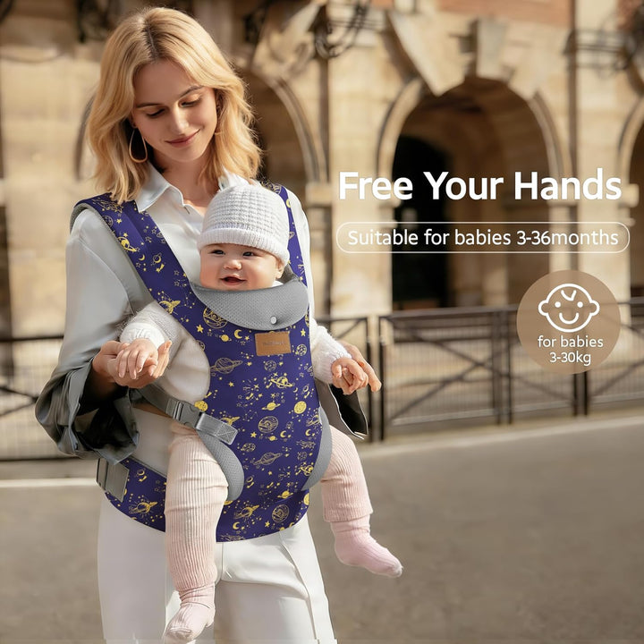 Babytrage Neugeborene ab Geburt,Ergonomische Gemütlich Leichtgewichtig Baby Carrier mit Nackenstütze