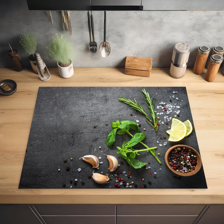 KitchenYeah© Herdabdeckplatte Einteilig Ceranfeld Abdeckplatte für | 77x59 cm - Induktionsschutz Cer