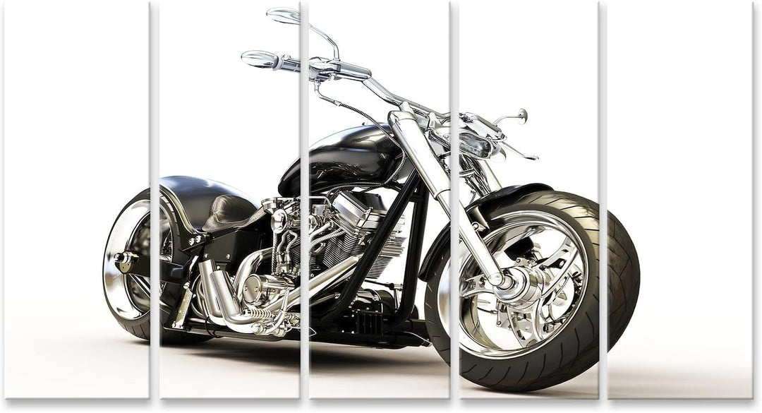 islandburner Bild auf Leinwand Motorrad Auf Weissem Hintergrund Chopper Bilder Wandbilder Poster Lei