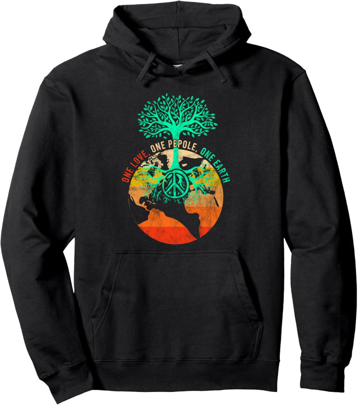 Weltfrieden Erde Frieden Freundlichkeit Liebe Pullover Hoodie