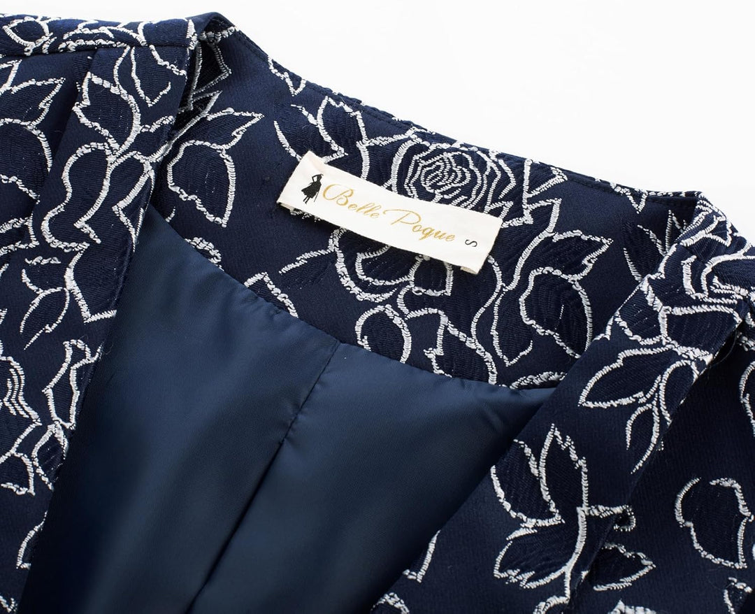 Belle Poque Damen Weste mit Gebogenes Revers V-Ausschnitt Karierte Weste mit Zwei Taschen Geometrisc