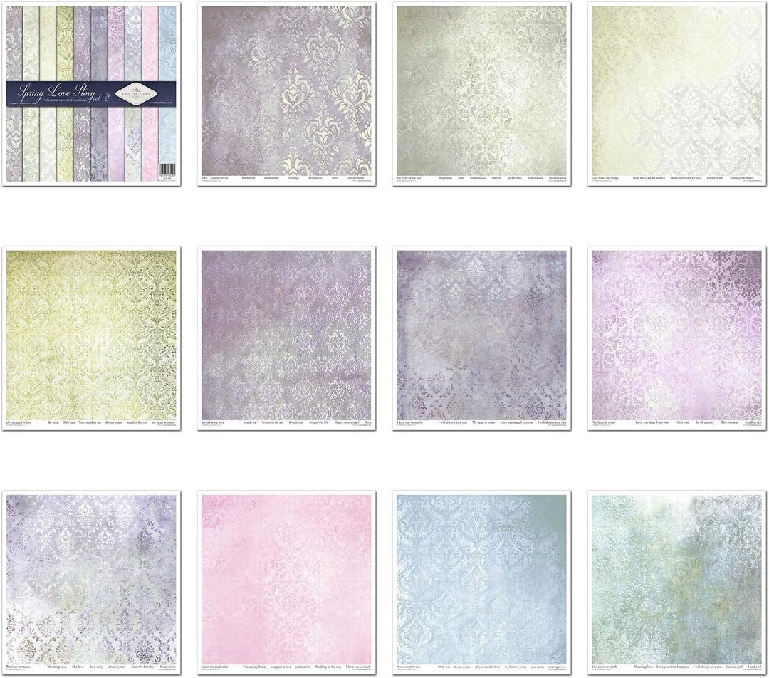 ITD Collection - Scrapbook Papier - Scrapbooking Set - Motivpapier zum Basteln - Dekorpapier 12x12 i