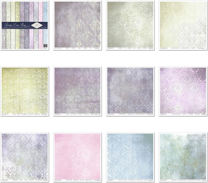 ITD Collection - Scrapbook Papier - Scrapbooking Set - Motivpapier zum Basteln - Dekorpapier 12x12 i