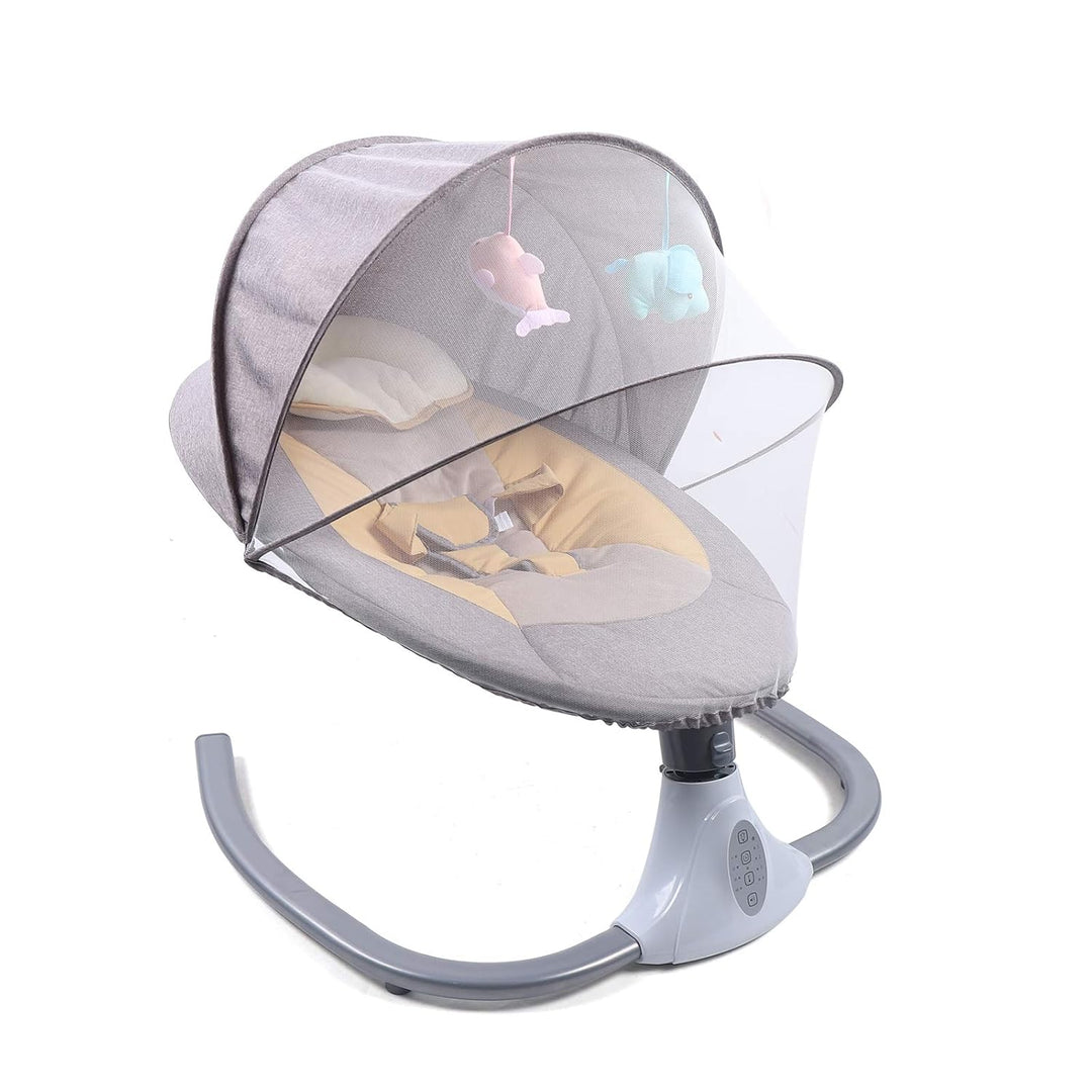 Elektrische Babywippe BabySchaukel Wiege für Kinder USB Bluetooth Musik mit Fernbedienung und Insekt