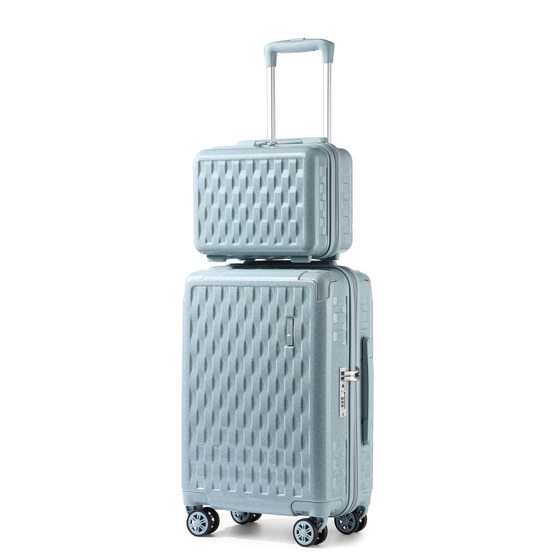 Sea choice Handgepäck Koffer Trolley Kofferset 2 Teilig Kabinengepäck mit Kosmetiktasche Eckenschutz