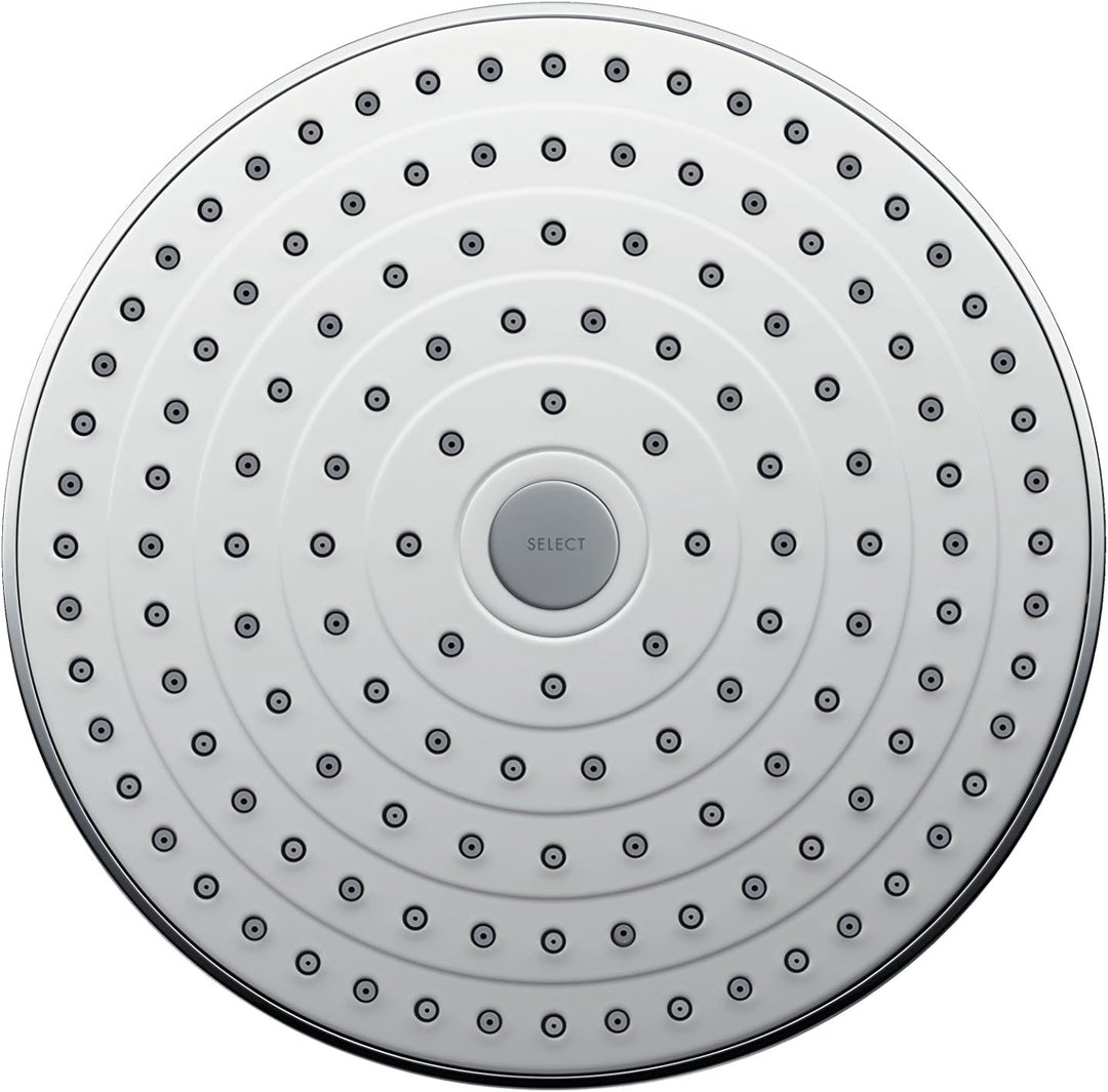 hansgrohe Raindance Select S 240 Duschkopf, Kopfbrause für Deckenmontage, 2 Strahlarten, Weiss/Chrom