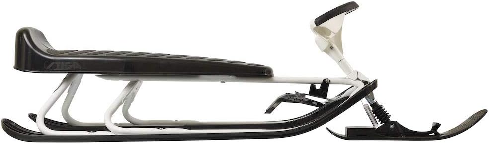 STIGA Erwachsene Schlitten Snowracer Rennrodel King Size GT Lenkschlitten Schwarz/Weiss Snow Racer K