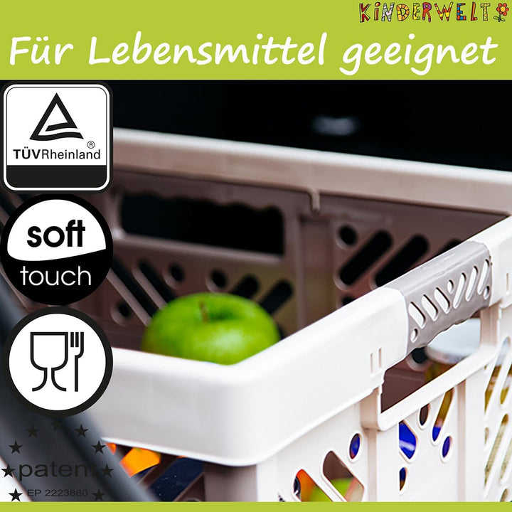 KiNDERWELT Robuste Profi - Klappbox 45 L bis 50 kg - Faltbox, Kiste, Korb zur Aufbewahrung, Transpor