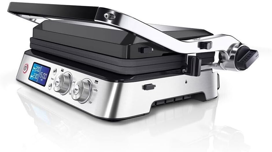 Braun Kontaktgrill CG9040 schwarz/edelstahl Tischgrill Elektrogrill 2000 W, Teflon Antihaftbeschicht