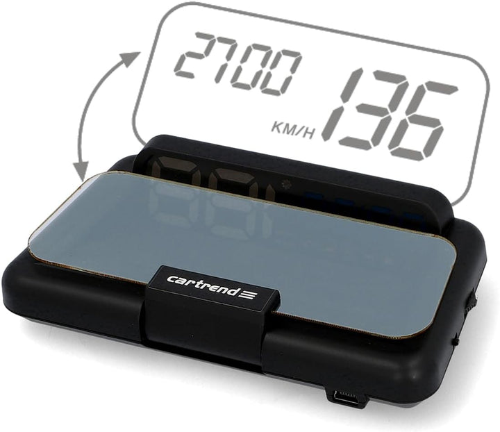 Cartrend 10632 Head Up OBD2 & HUD Display Geschwindigkeitsmesser Auto Tachometer Wassertemperaturmes