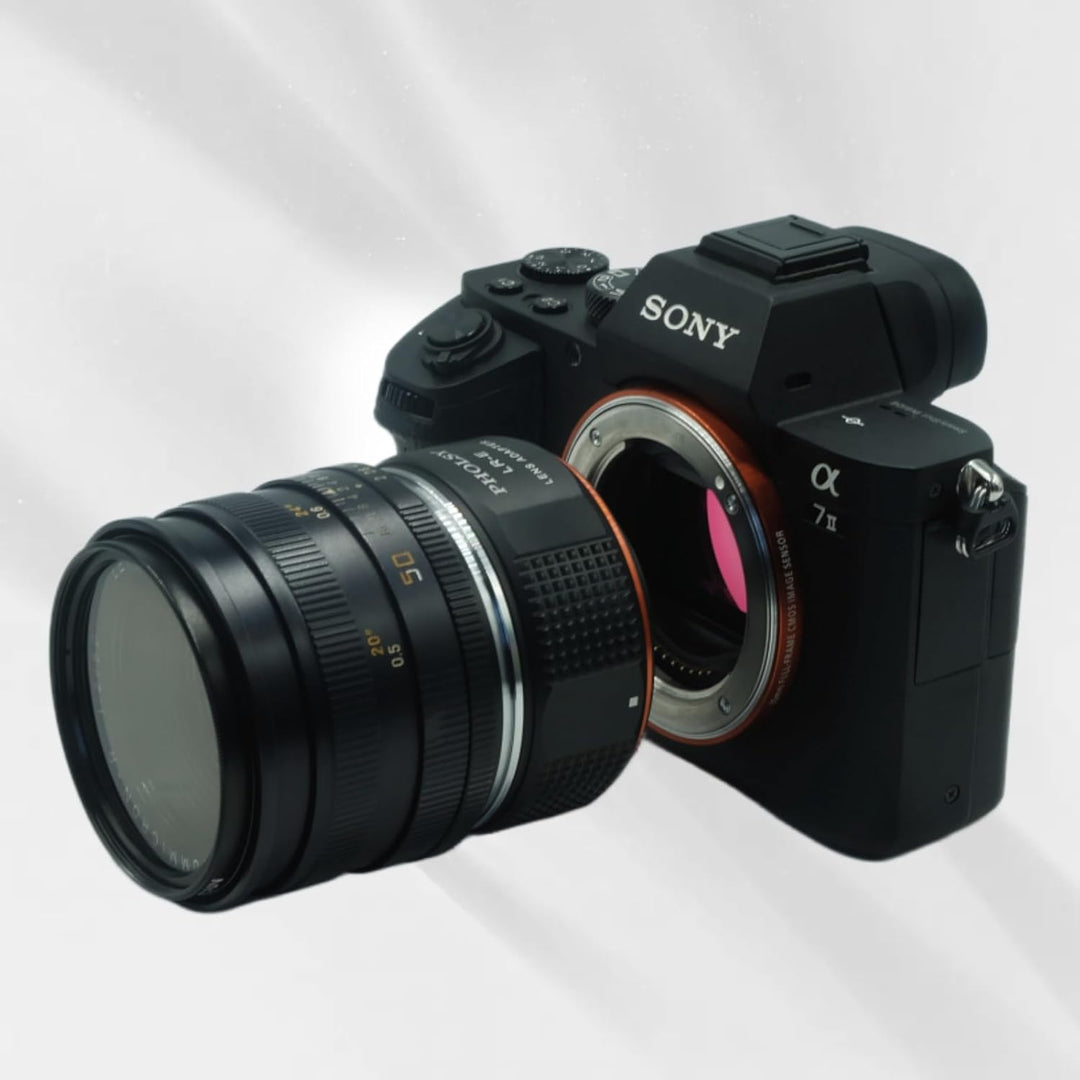 PHOLSY Objektivadapter Kompatibel mit Leica R Objektiv auf Sony E Kameragehäuse Adapter für Sony Alp