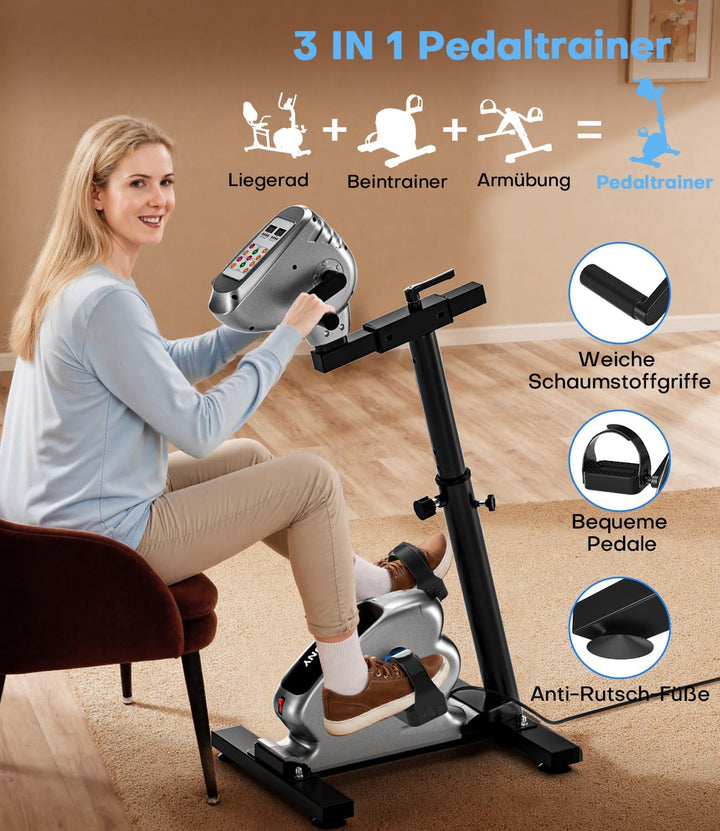 [Aktualisierte] Pedaltrainer, 2025 Neu Heimtrainer Senioren mit Widerstand & Geschwindigkeit, Elektr