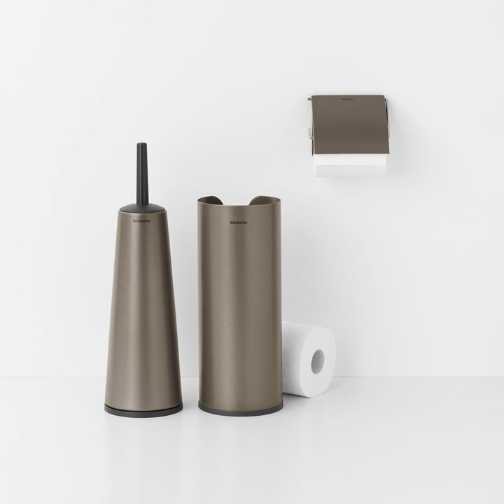 Brabantia WC-Garnitur 3-teilig, Platin Platinum, Platinum