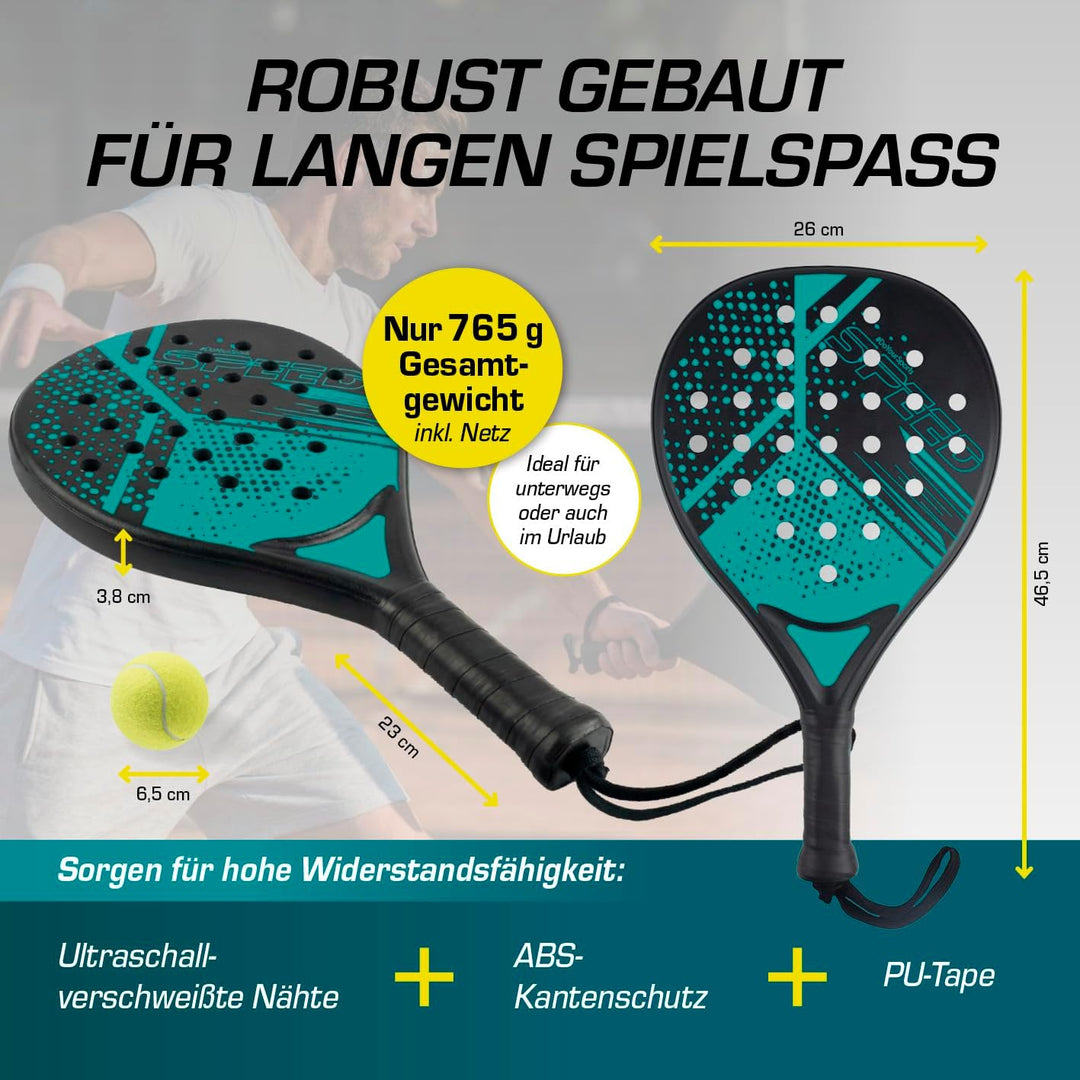 #DoYourSports Padel Schläger Set | Padelschläger & Padel Racket Starterset, 2 leichte Schläger für P