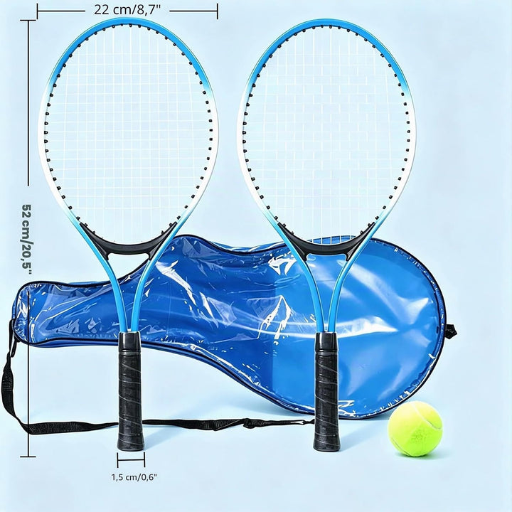 Kinder Tennisschläger, Langlebige Tennisschläger aus Eisenlegierung, Anfänger Übungsschläger mit Bal