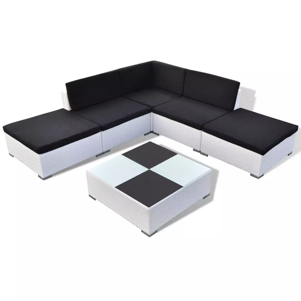 tidyard 15-TLG. Gartenlounge-Set Gartensofa Poly Rattan Loungesofa Outdoor Balkon Terrasse Sofagarni