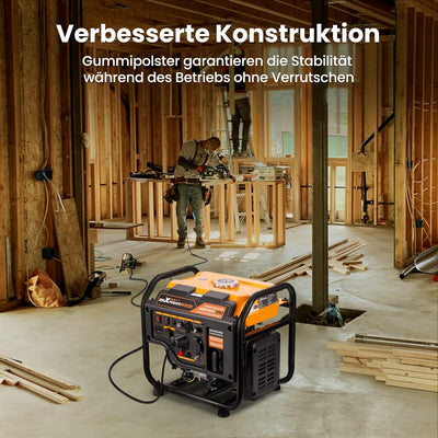 3200W Inverter-Generator, Benzin 4-Takt Backup-Stromversorgung mit Parallell-Funktion, mit AC/DC/USB