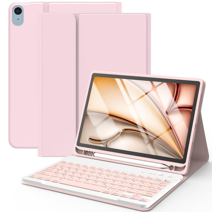 Tastatur Hülle für iPad Air 11"(M2) 2024/iPad Air 5 Gen 2022/iPad Air 4 Gen 2020 10.9&